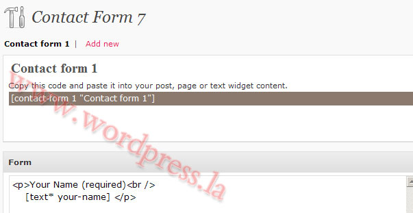 WordPress联系表单插件Contact Form 7