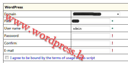 ixwebhosting主机一键安装wordpress程序