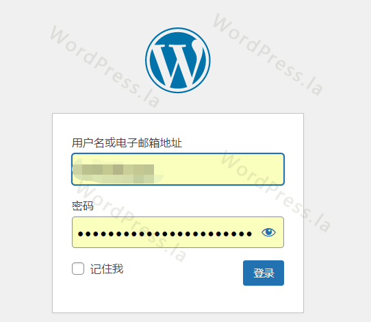 登录WordPress后台