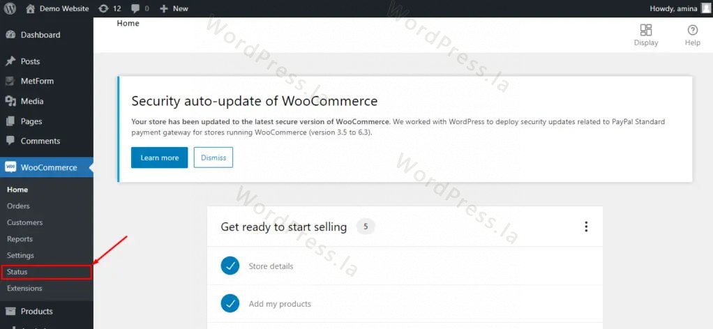 WooCommerce默认页面