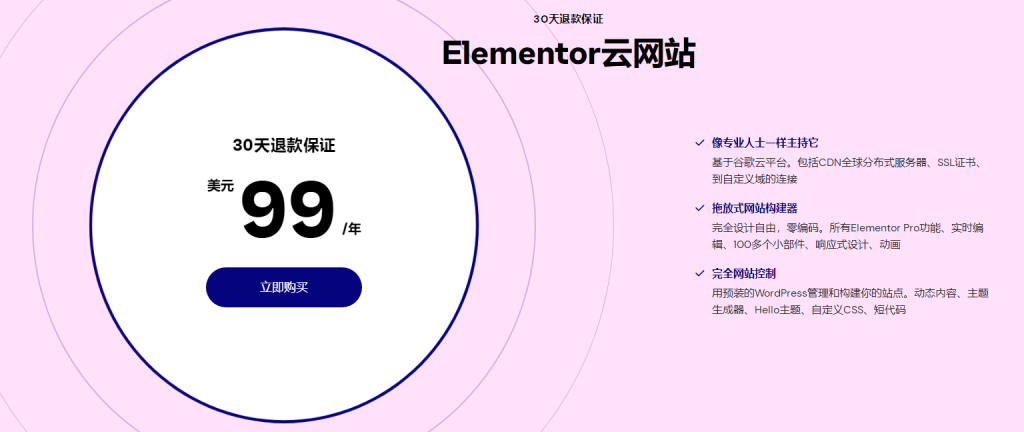 Elementor Cloud Website价格
