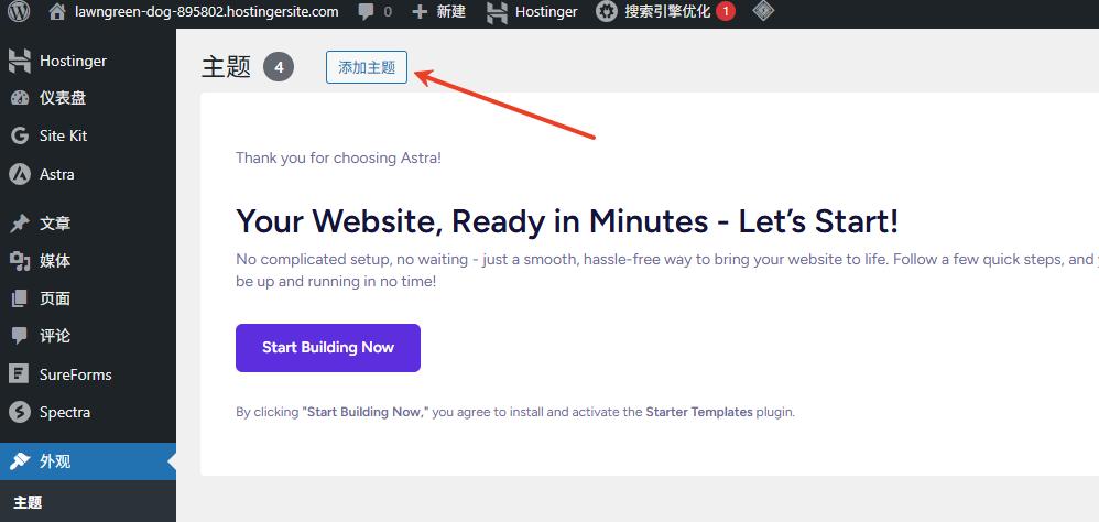 安装WordPress主题
