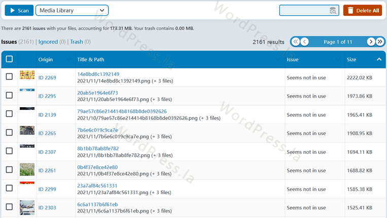 WordPress如何检测并删除未使用的媒体图片