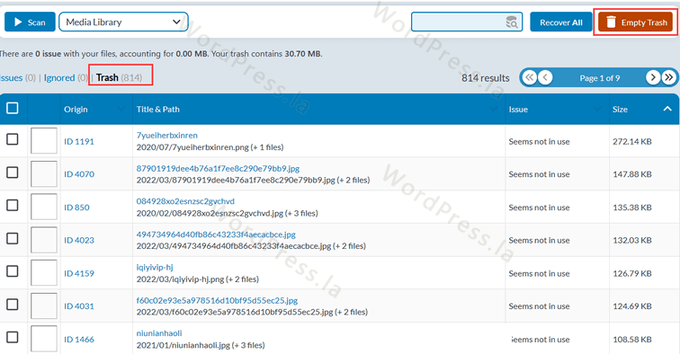 WordPress如何检测并删除未使用的媒体图片