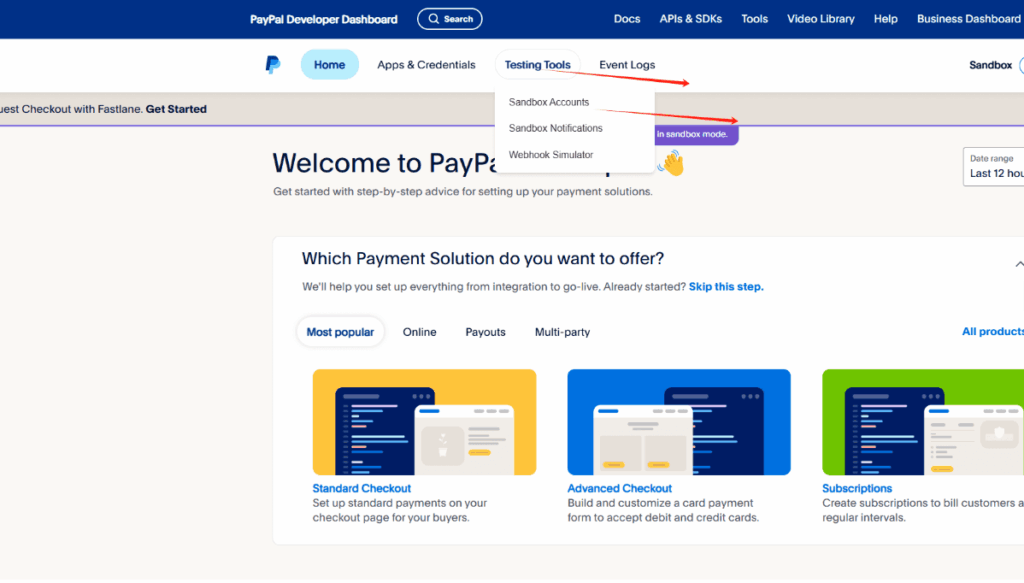 外贸独立站PayPal沙盒测试