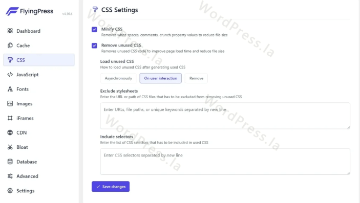 FlyingPress 插件CSS优化设置