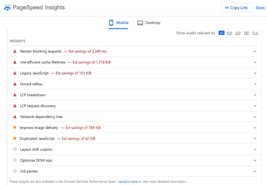 Google PageSpeed Insights