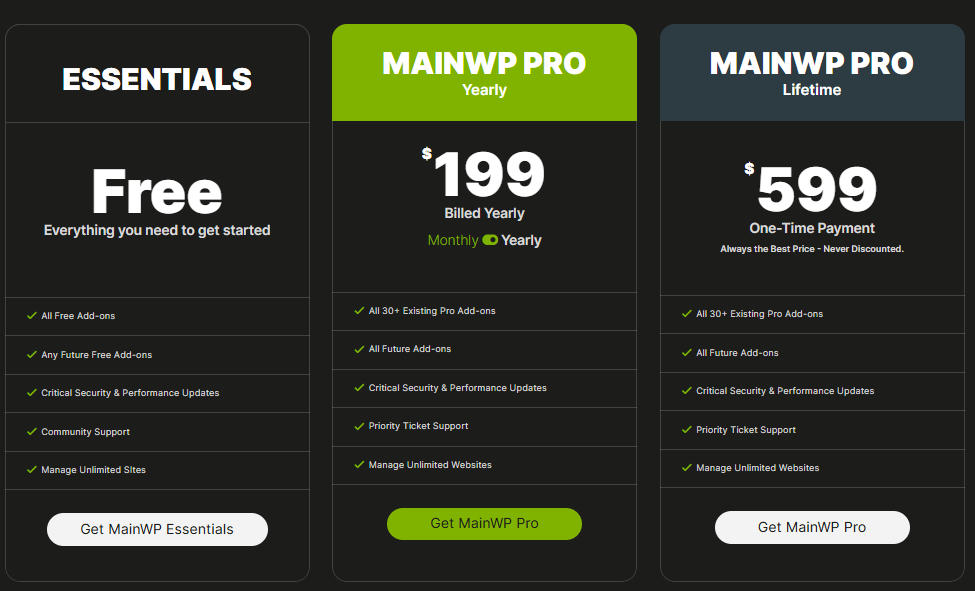 MainWP免费版与Pro如何
